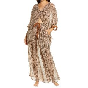 Free People Sleepin In Set Shirt and Pants Pajamas